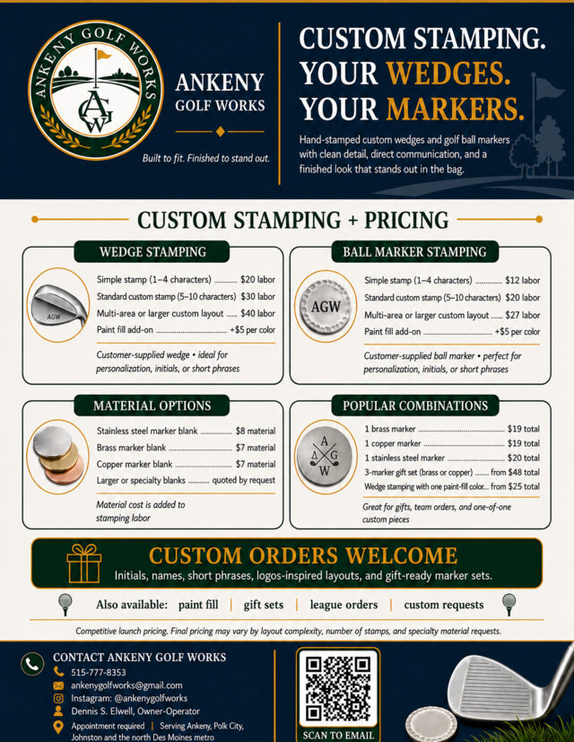Custom stamping service flyer